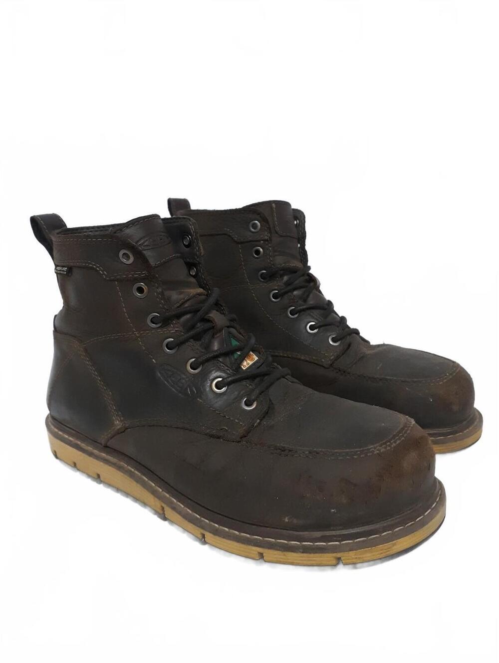 Keen Utility San Jose Men's 6" Work Boots Size 8 D Safety Toe Waterproof Brown